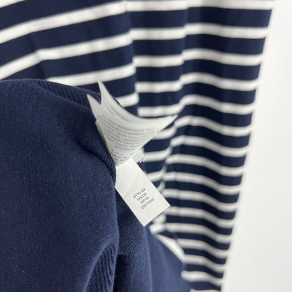 J Crew T Shirt Dress Size Small Womens Navy White Nautical Stripe Cotton Pocket - Picture 9 of 9